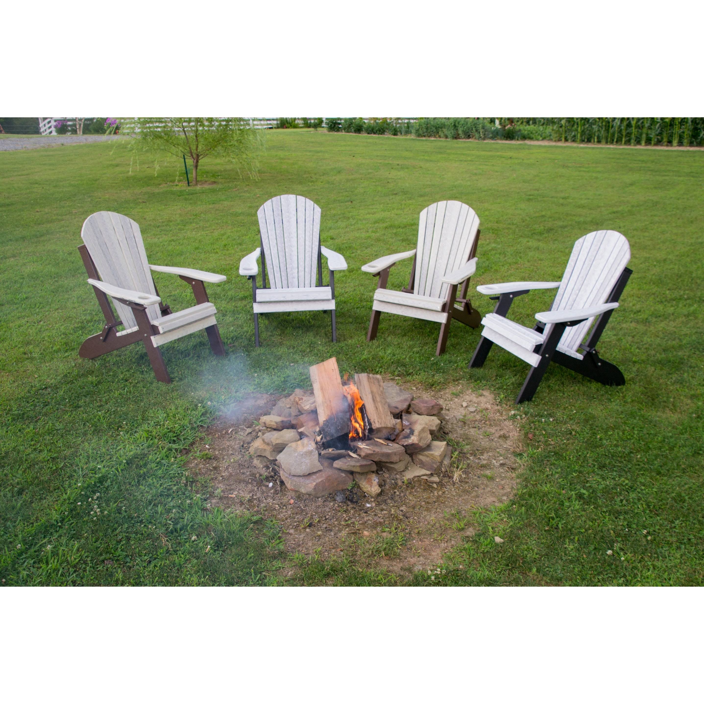 Folding Adirondack Chair - Eagle Collection - Cedar/Brown