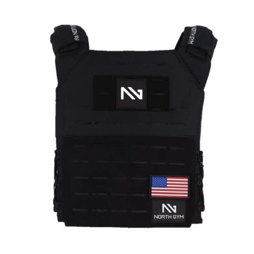 Northgym Adjustable Fitted 20lbs Weighted Vest for Men and Women/Perfect for Endurance & Strength Training- BLACK