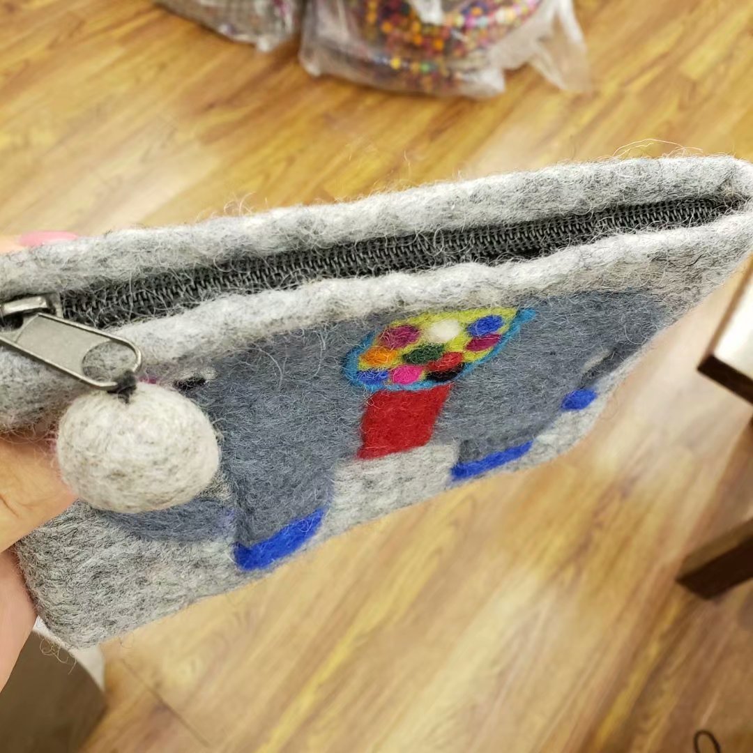 Gray Wool Money Clips