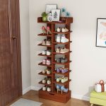 Simple Household Multi-Layer Shoe Rack, Multi-Function Door, Assembled Wooden Storage Rack