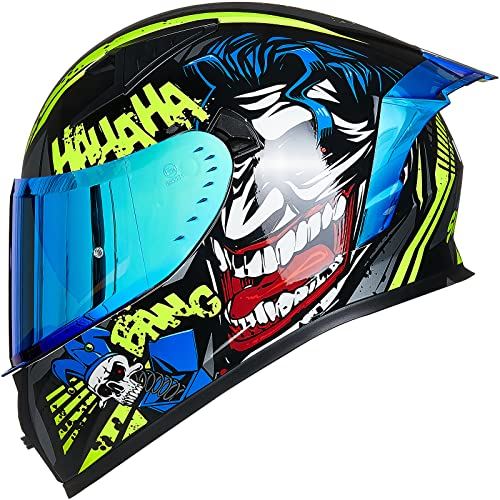Motorcycle Helmet Full Face with Pinlock Compatible Clear & Tinted Visor /Medium