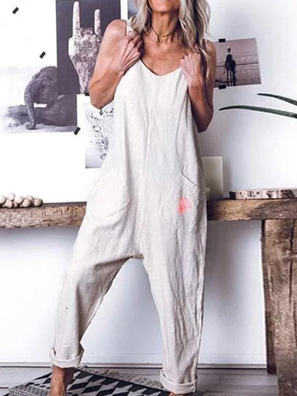 Loose Comfortable Sleeveless Casual Romper Jumpsuit