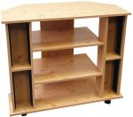 ORE International Corner TV Stand Natural Color