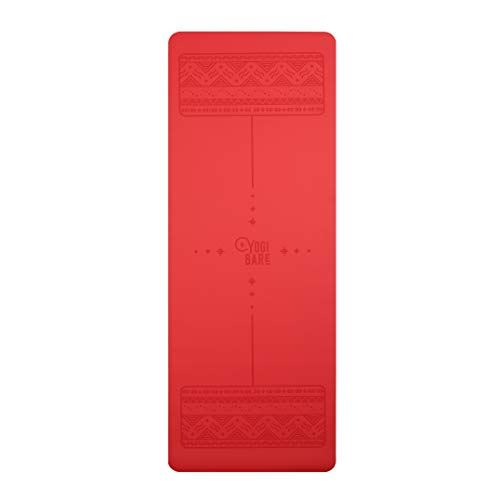 Yogi Bare Paws Yoga Mat �C Extreme Non Slip Grip Fitness & Exercise Mat �C ECO Friendly Natural Rubber, Prefect for Exercise- Red
