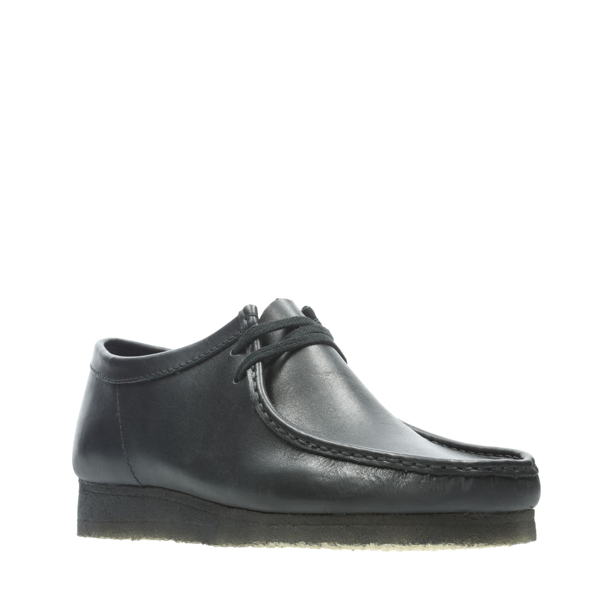 Men  Wallabee Black Leather