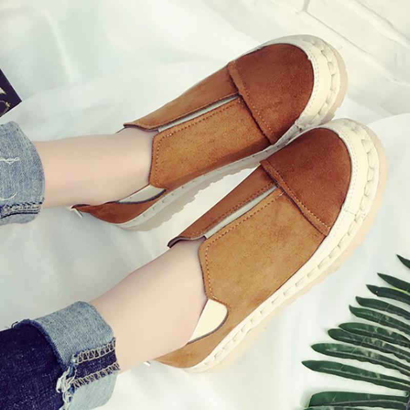 Women Artificial Nubuck Loafers Casual Comfort Slip On Shoes