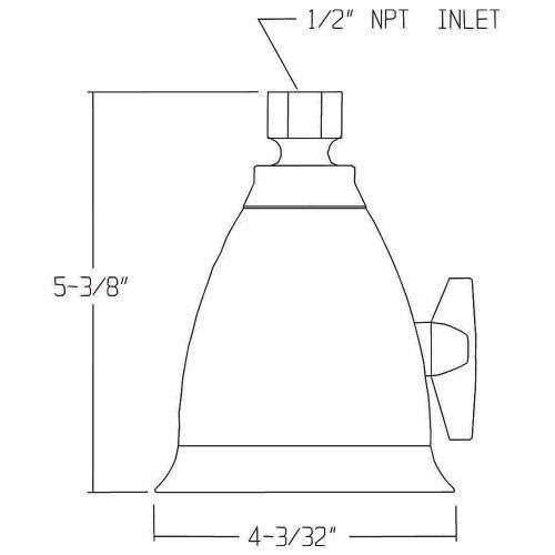 Speakman S-2005-HB-PB Hotel Anystream High Pressure 2.5 GPM Adjustable Shower Head, Polished Brass