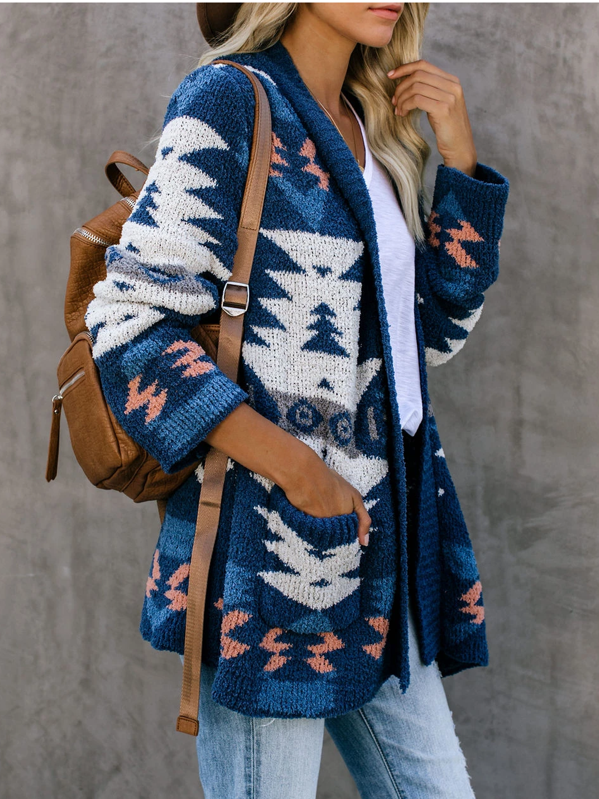 Tribal Shift Long Sleeve Casual Cardigan