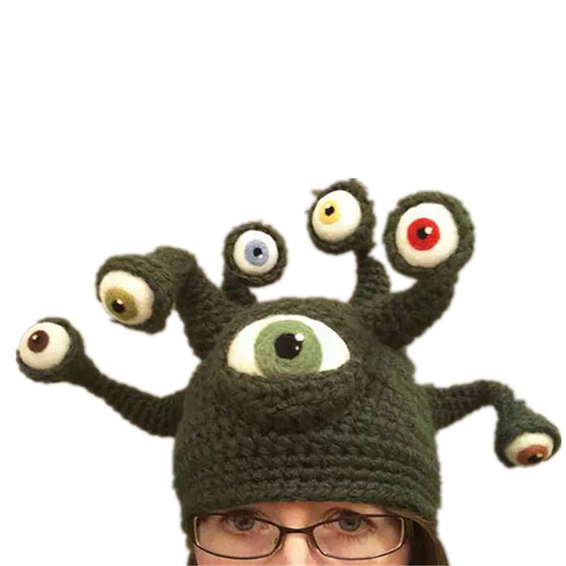 Octopus Eye Hat Creative Halloween Handmade Hat