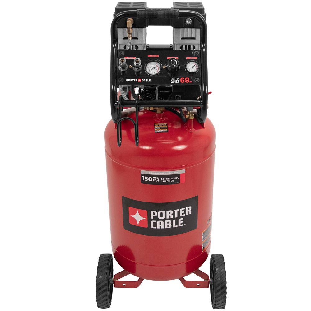 Porter-Cable PXCMSAC420VW 1.5 HP 20 Gallon Quiet Vertical Air Compressor