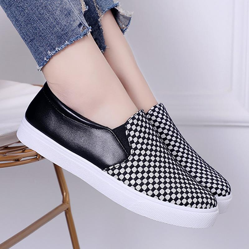 Women PU Loafers Casual Comfort Slip On Shoes