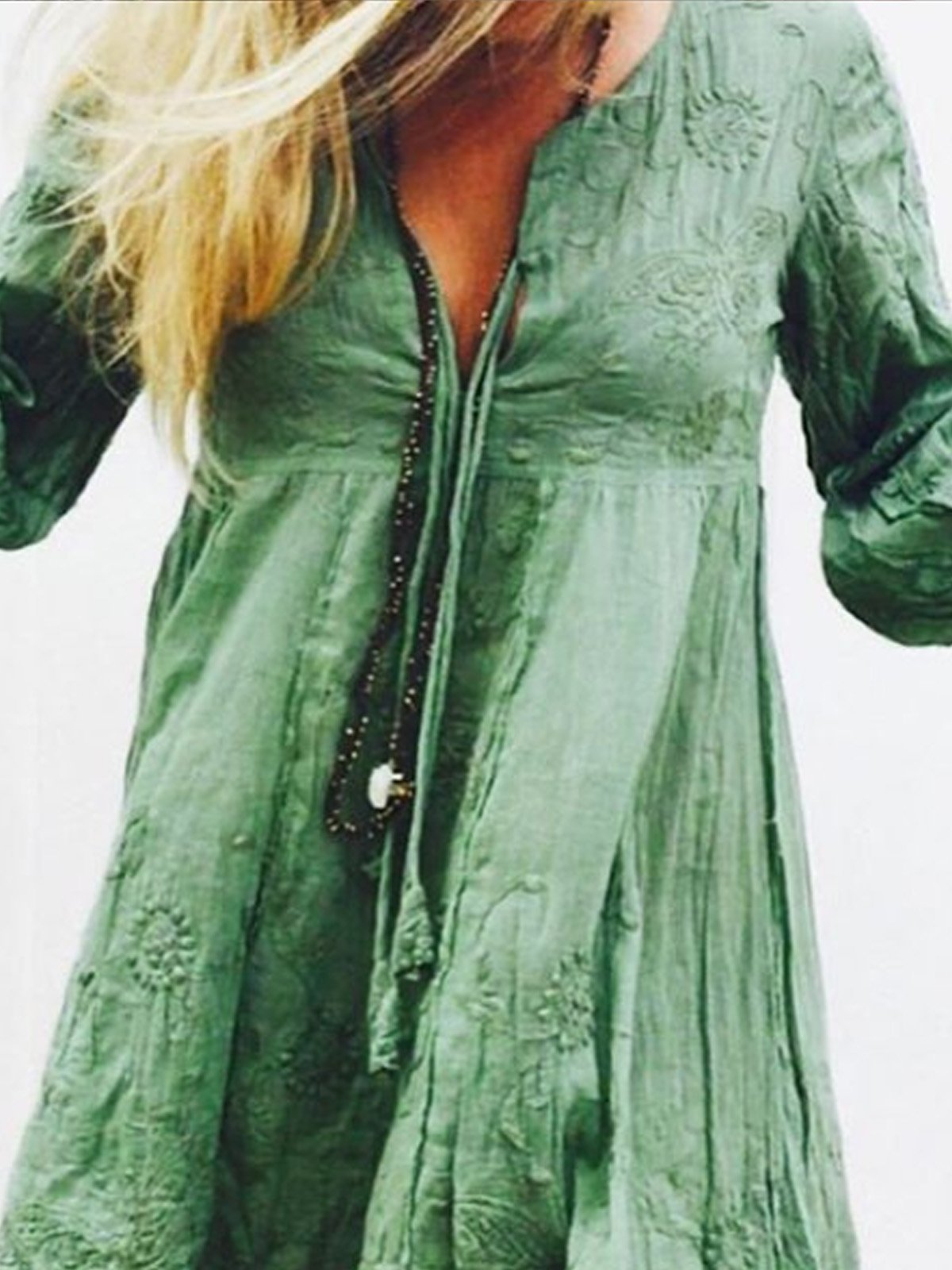 Vintage Printed Big Hem Dress Dresses