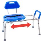 Transfer Bench and Shower Chair with Cut-Out SEAT. Adjustable Legs