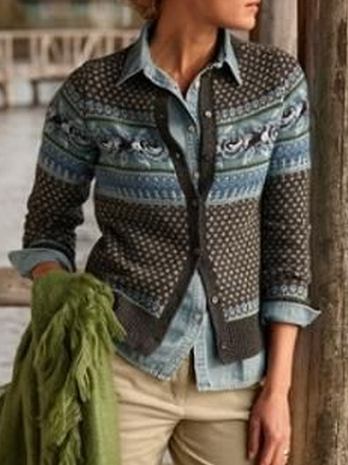 Vintage Tribal Long Sleeve Cardigan