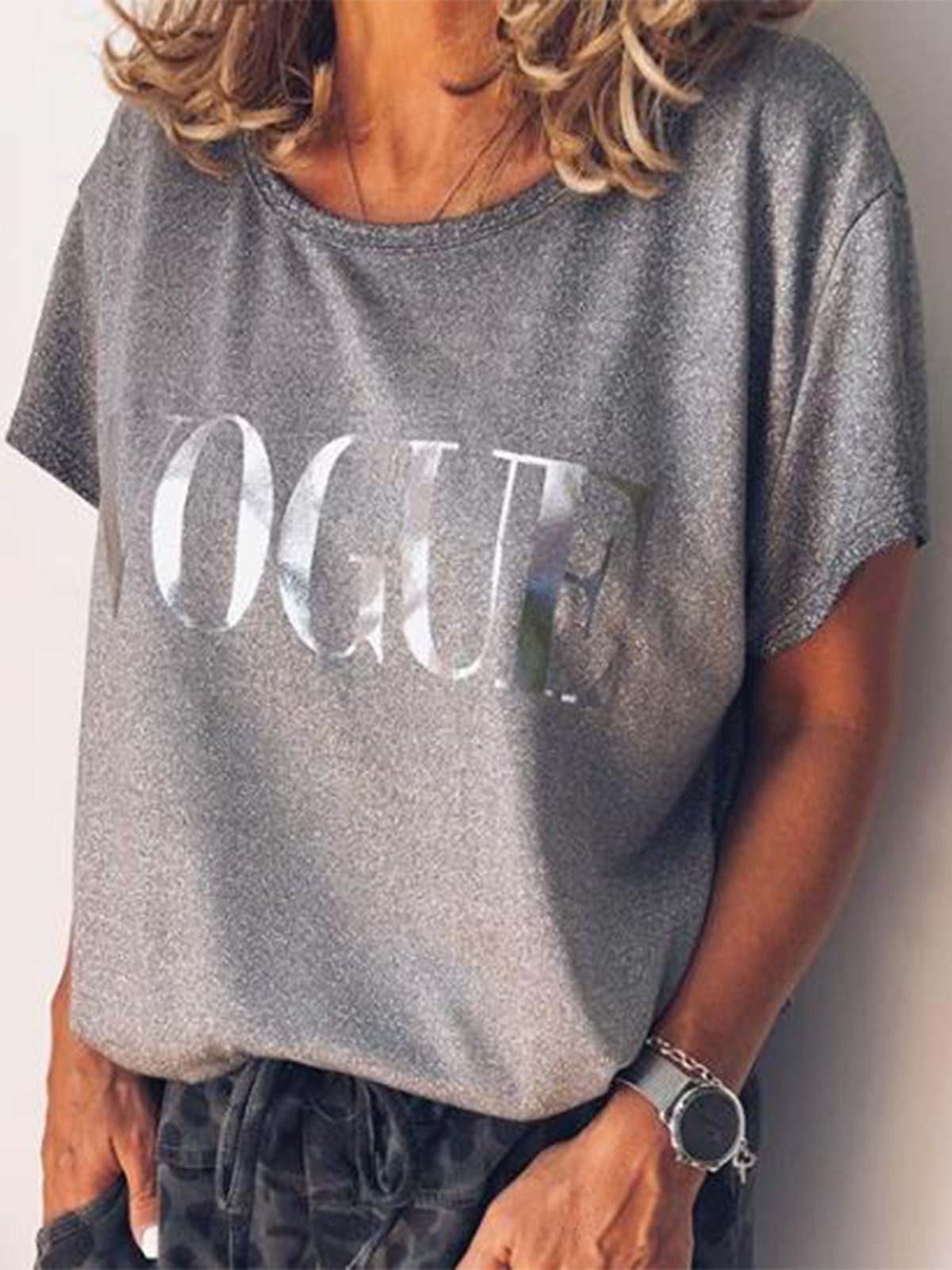 Casual Round Neck Short Sleeve Shirts