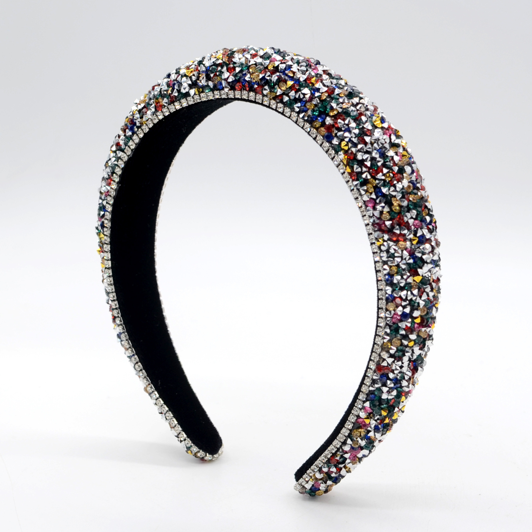 新款跨境欧美巴洛克头箍韩国满钻海绵带钻韩版发箍宽边水钻发箍