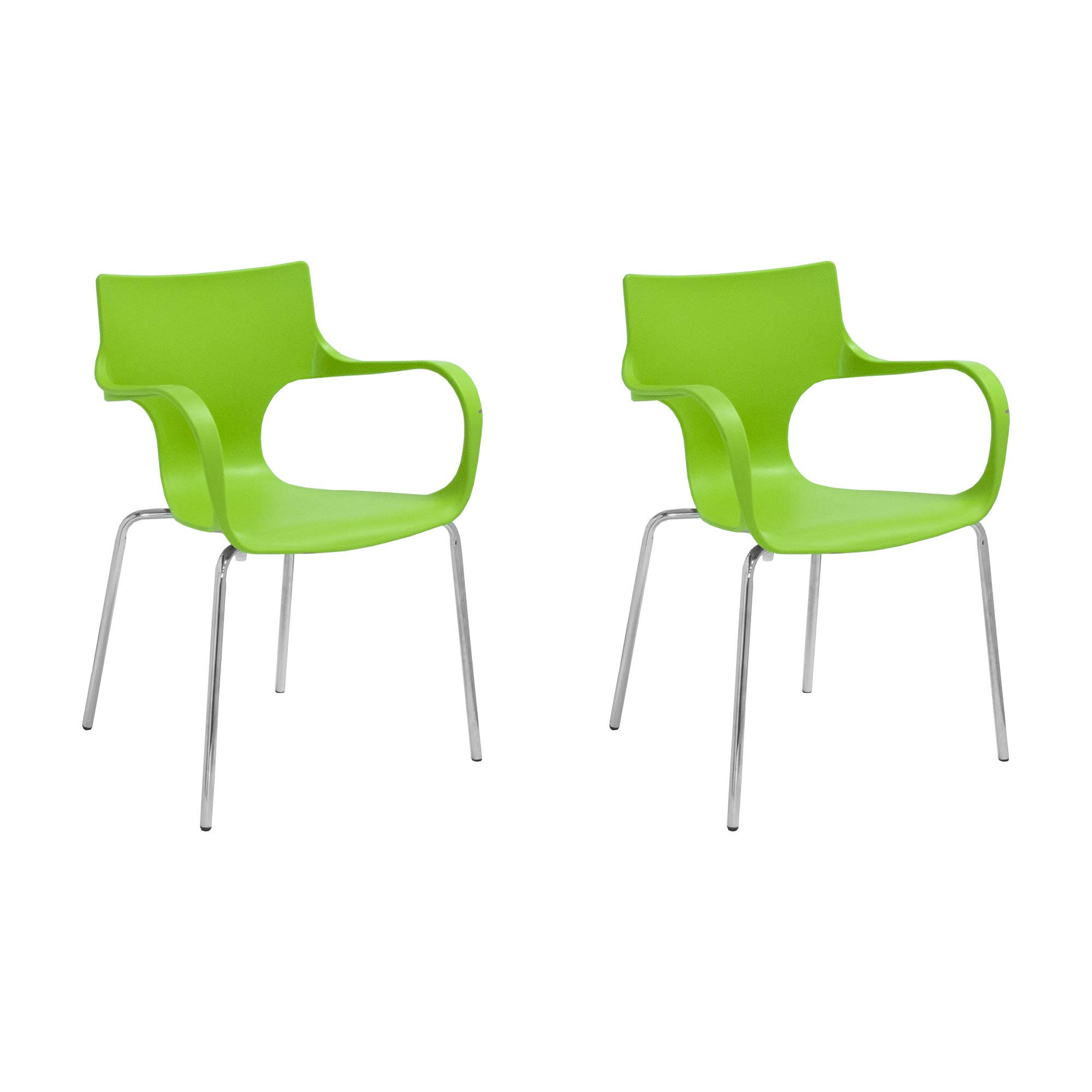 Mod Made Phin Chair, Green, Set of 2