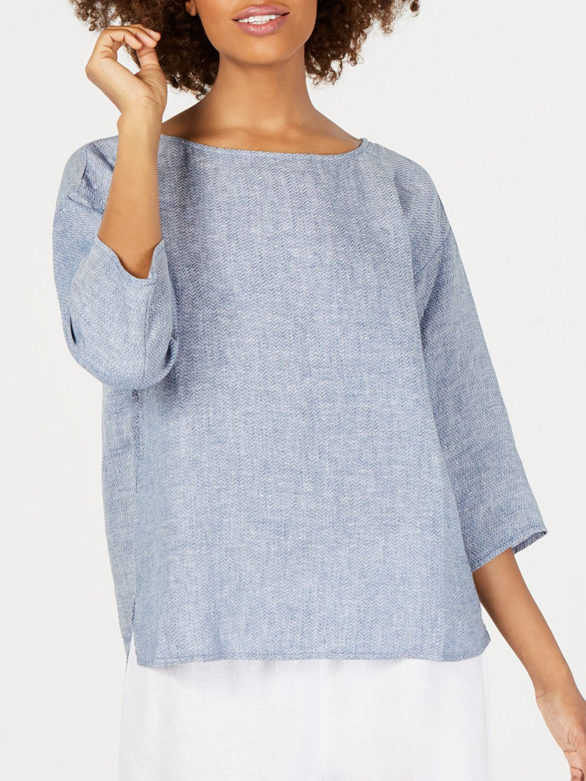 Plus Size Casual 3/4 Sleeve Shirts & Tops