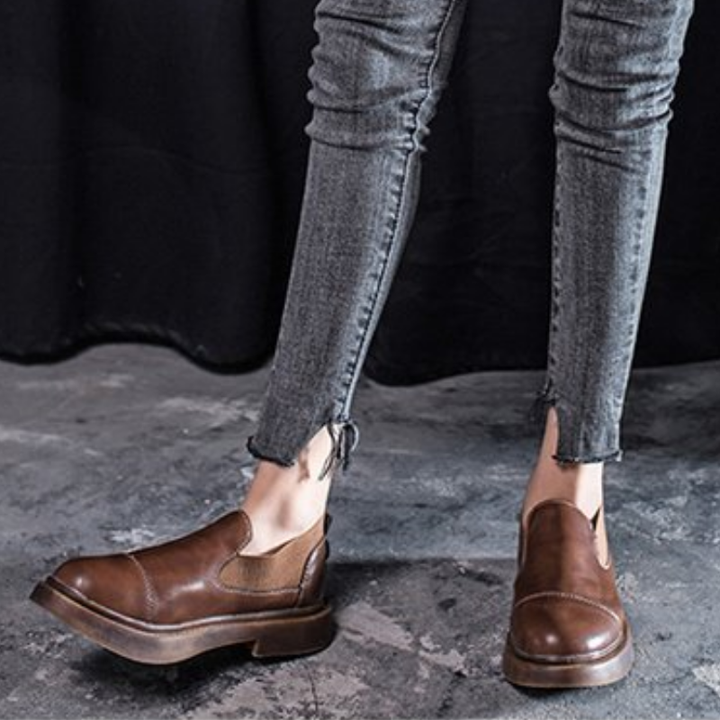 Women Casual Panel Summer Low Heel Oxfords Shoes