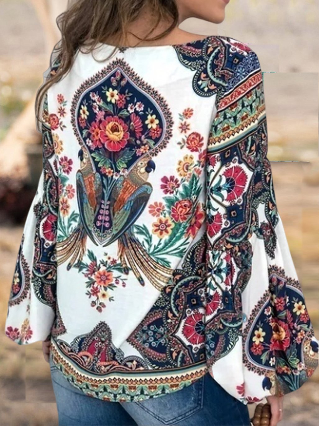 Printed Long Sleeve Shirts & Tops