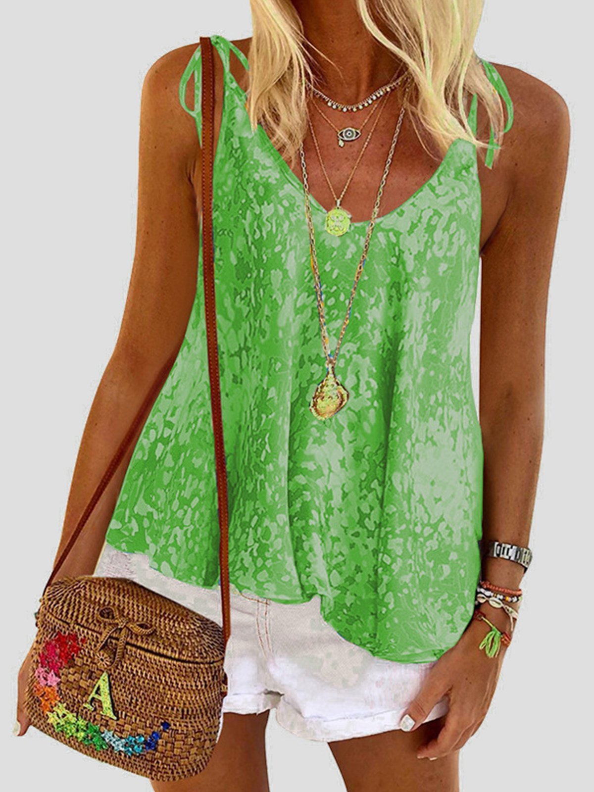 Casual Sleeveless Round Neck Tank Tops