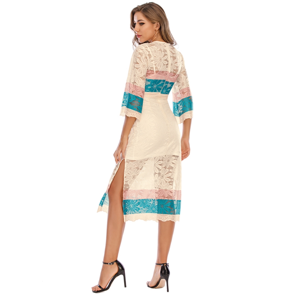 Western Two Piece Lace Boho Dress