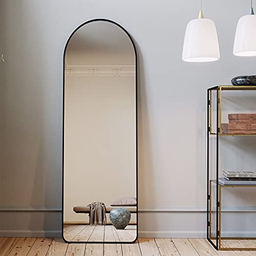 58���x18��� Floor Length Mirror with Aluminum Alloy Frame