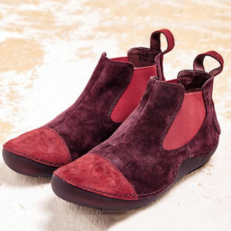 Athletic Style Slip On Ankle Boots