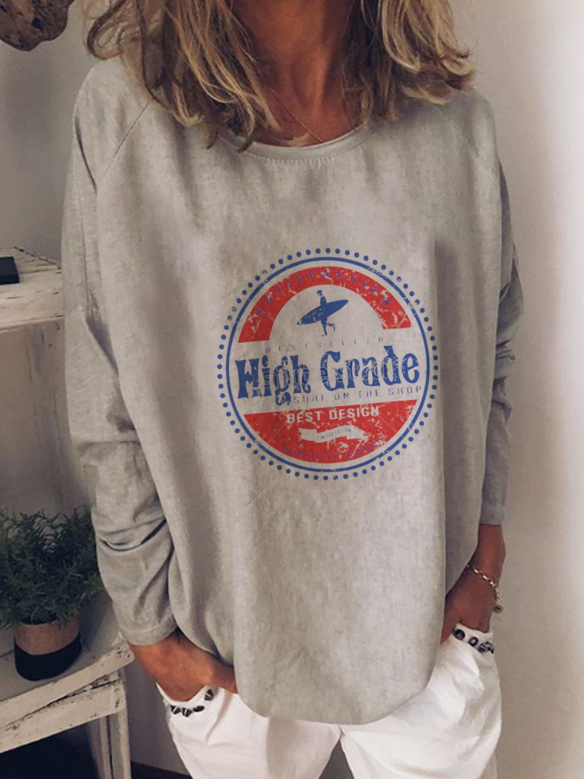 Casual Daily Printed T-shirt