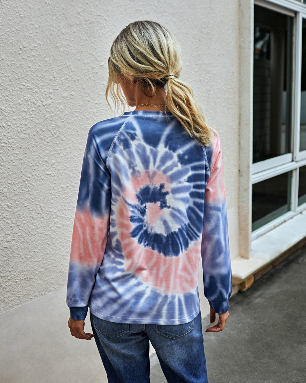 Autumn Tie Dye O Neck Shirt