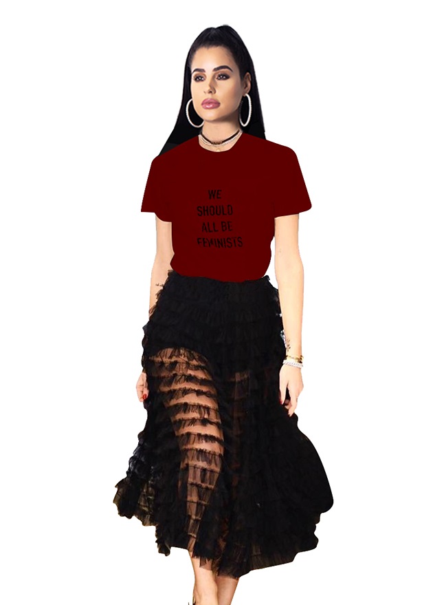 Print Letter Short Sleeve Casual Shirt