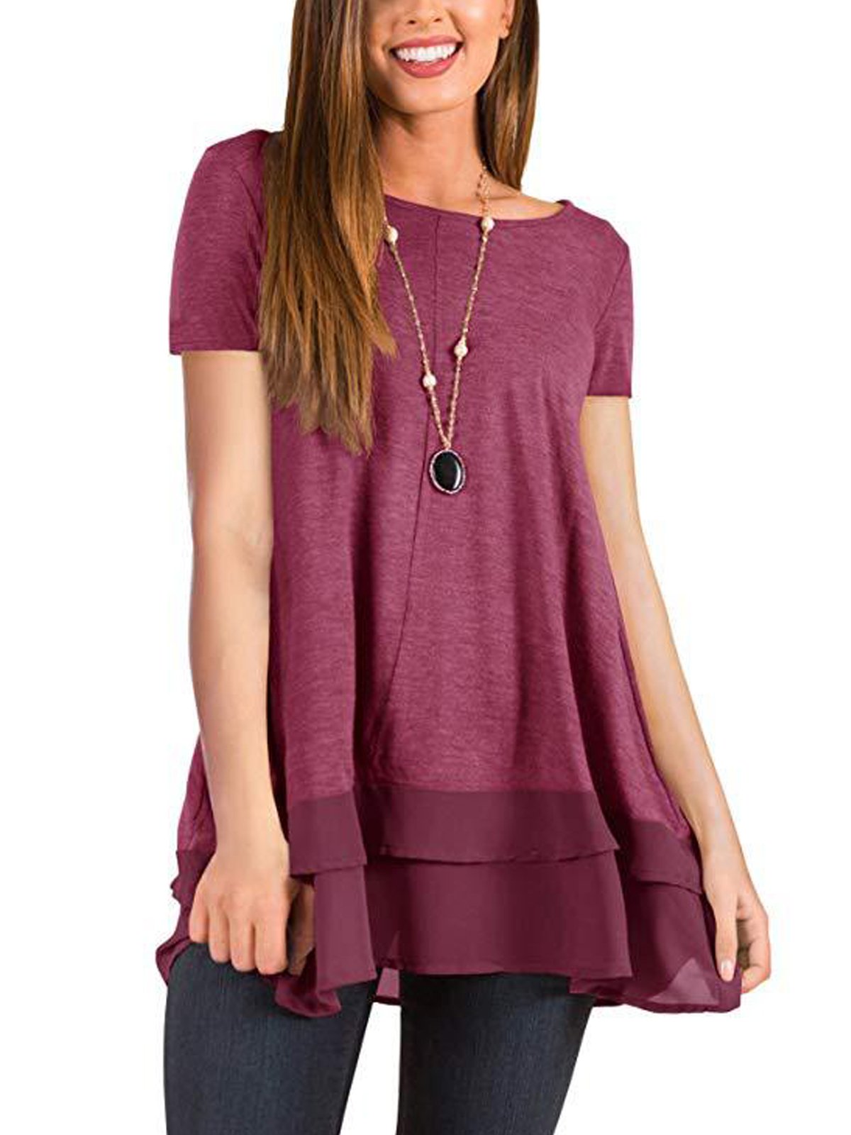 Cotton Short Sleeve Shirts & Tops