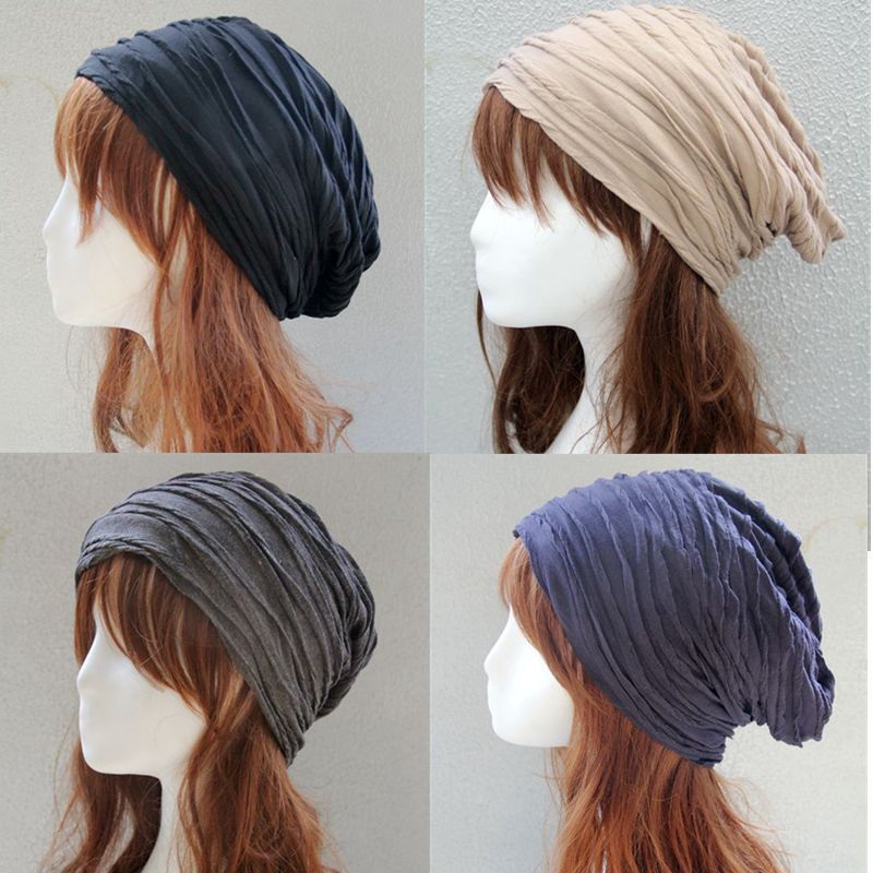 Double layer men and women hat hedging cap Pile cap scarf