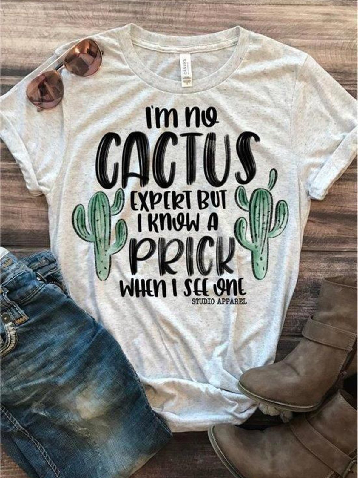 acation Casual Loose Short Sleeve Print T-Shirt