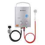 Camplux 5L 1.32 GPM Portable Propane Water Heater, Outdoor Tankless Gas Water Heater