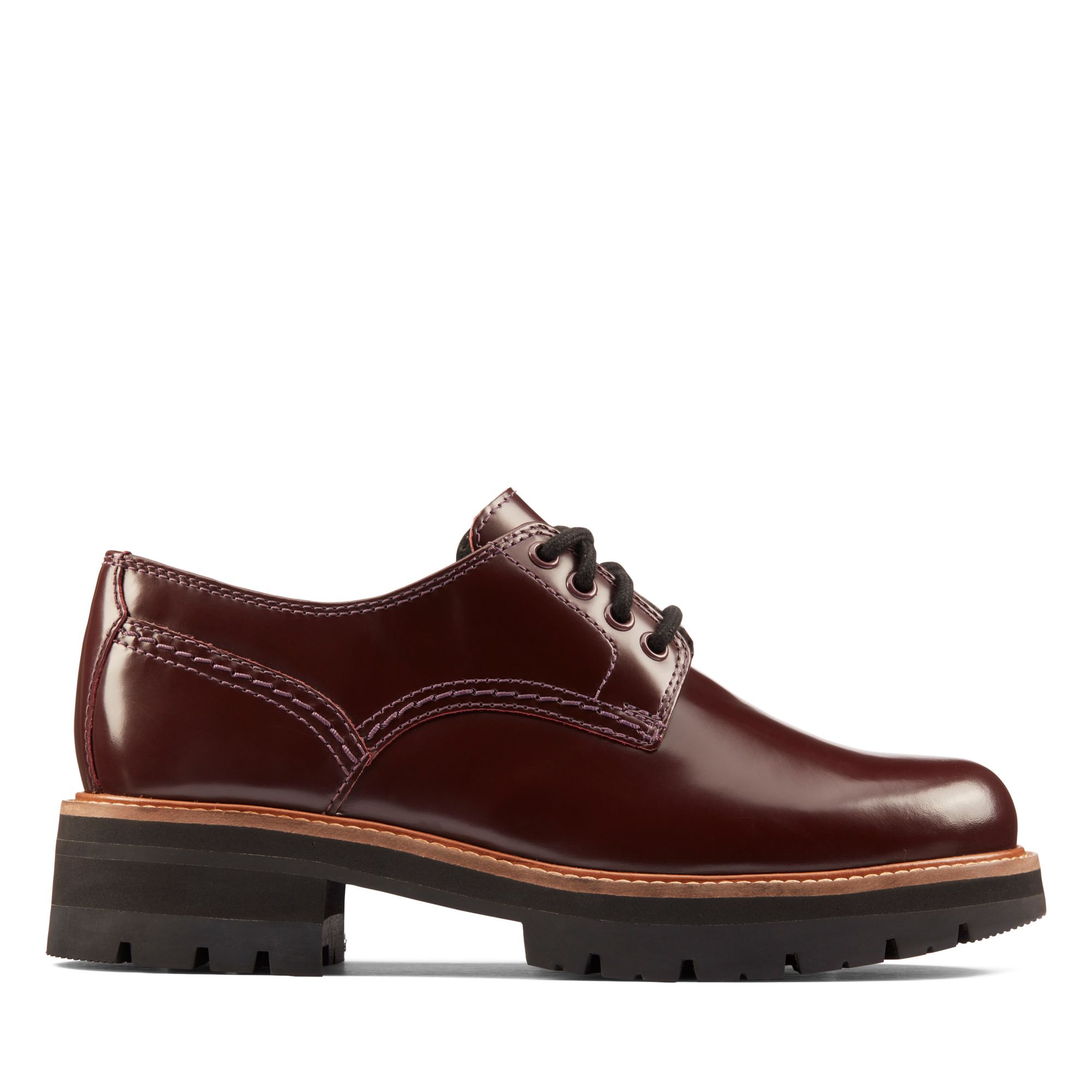 Women Orianna Derby Burgundy Leather