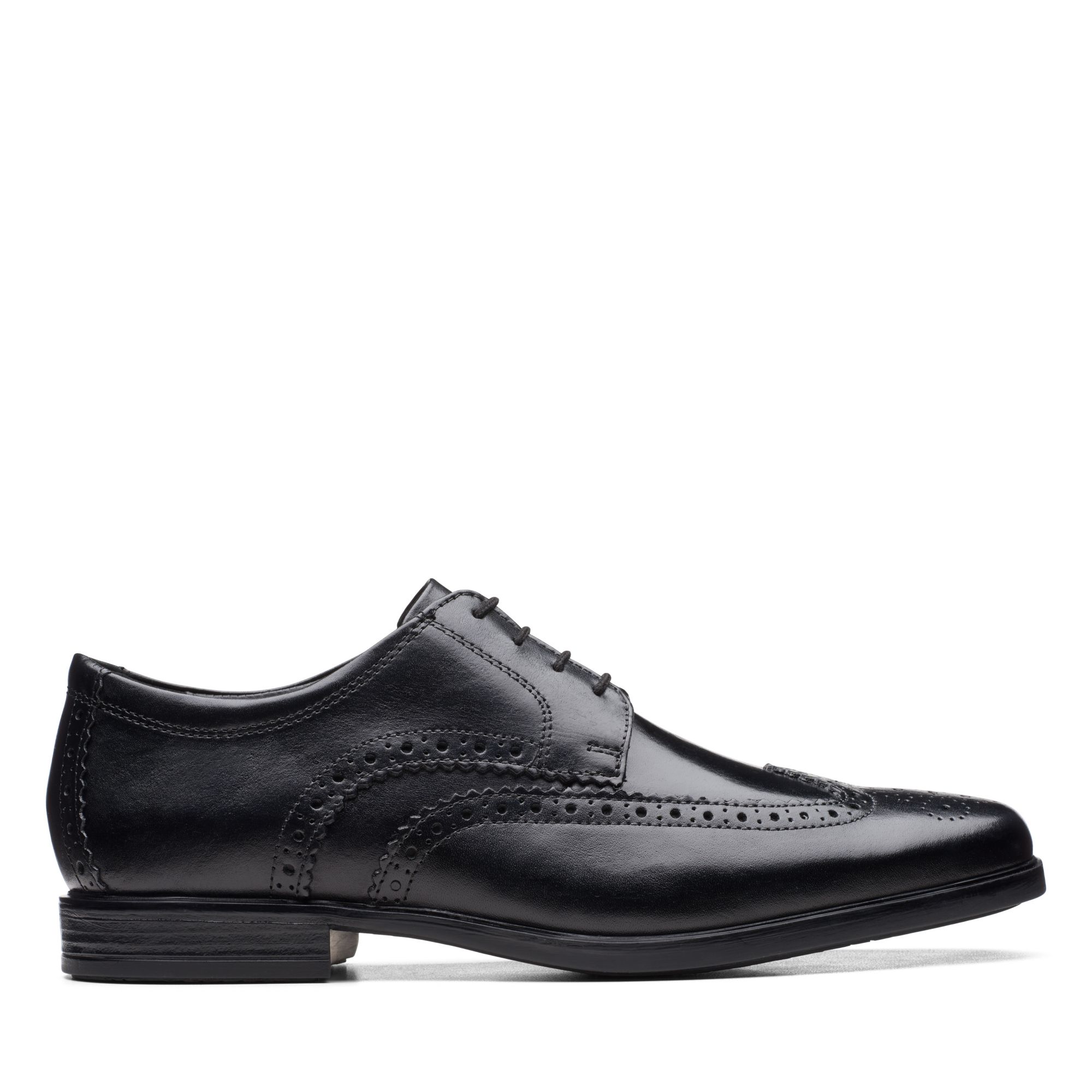 Men Kerton Lace Black Leather