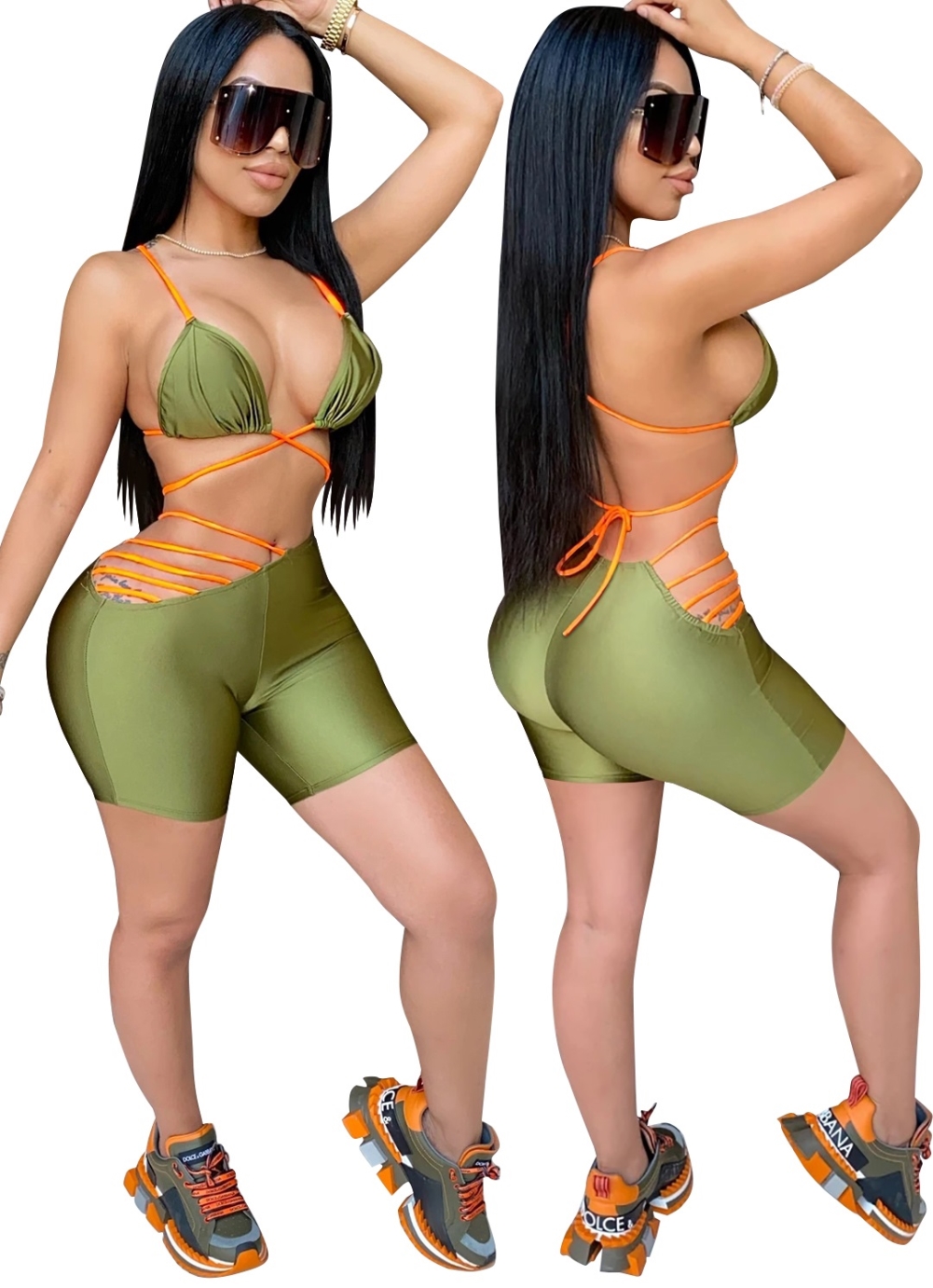 Party Sexy Matching Bra and Shorts Set