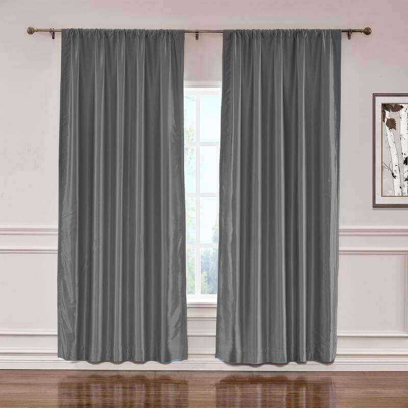 CUSTOM Lao Hang Zhou Dark Grey Polyester Cotton Curtain