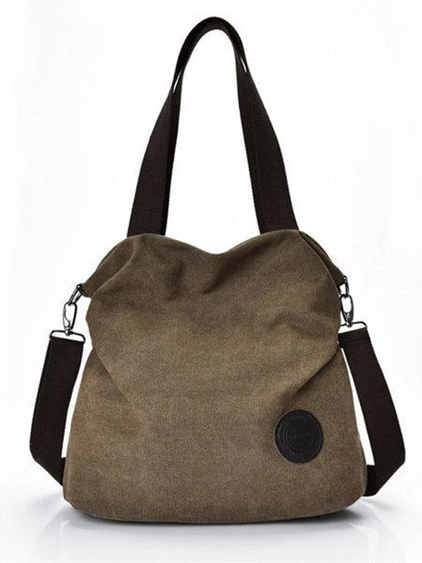 Large Capacity Casual Canvas Handbag Outdoor Shoulder Bag
