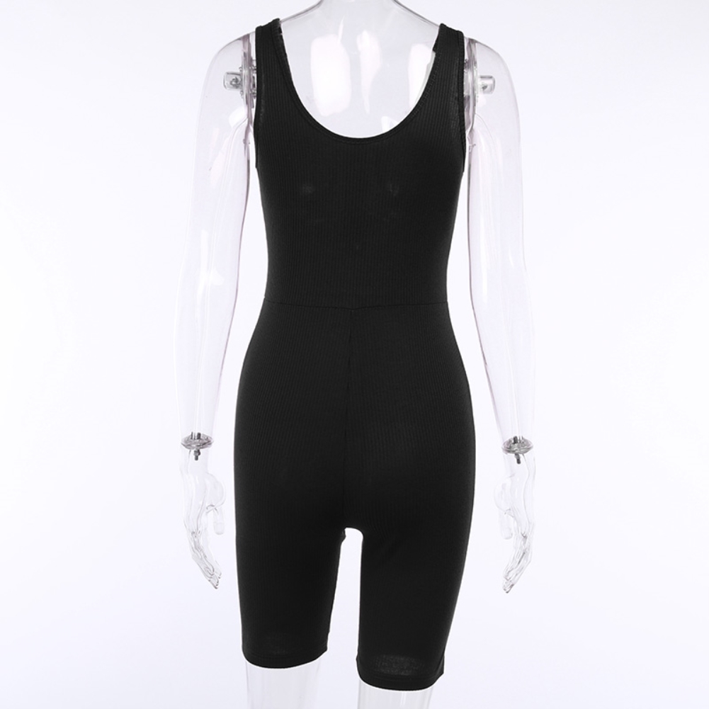 Sports Sleeveless Fitness Zipper Rompers