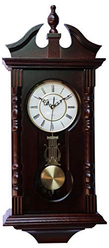 Pendulum Grandfather Wood Wall Clock with Chime