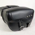 Pair Motorcycle Saddlebag Leather Waterproof Luggage Bags