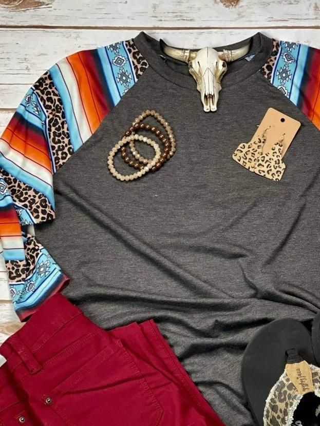 Crew Neck Casual Long Sleeve Shift Shirts & Tops