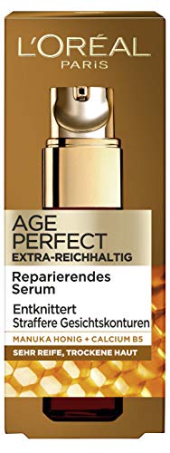 L'Oréal Paris 巴黎欧莱雅 金致臻颜系列 紧致锁龄多效抗皱精华 适合非常成熟和干燥的肌肤，含麦卢卡蜂蜜及B5钙，30ml