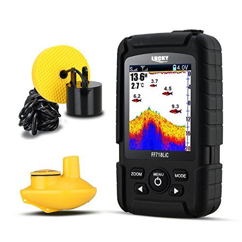 LUCKY Portable Fish Finder,Smart Handheld Depth Finder with Sonar Sensor