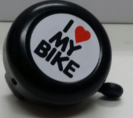 中國心形鐘-黑-97-1B(1盒10個) / CHINA  I LOVE MY BIKE  BELL-BK-97-1B