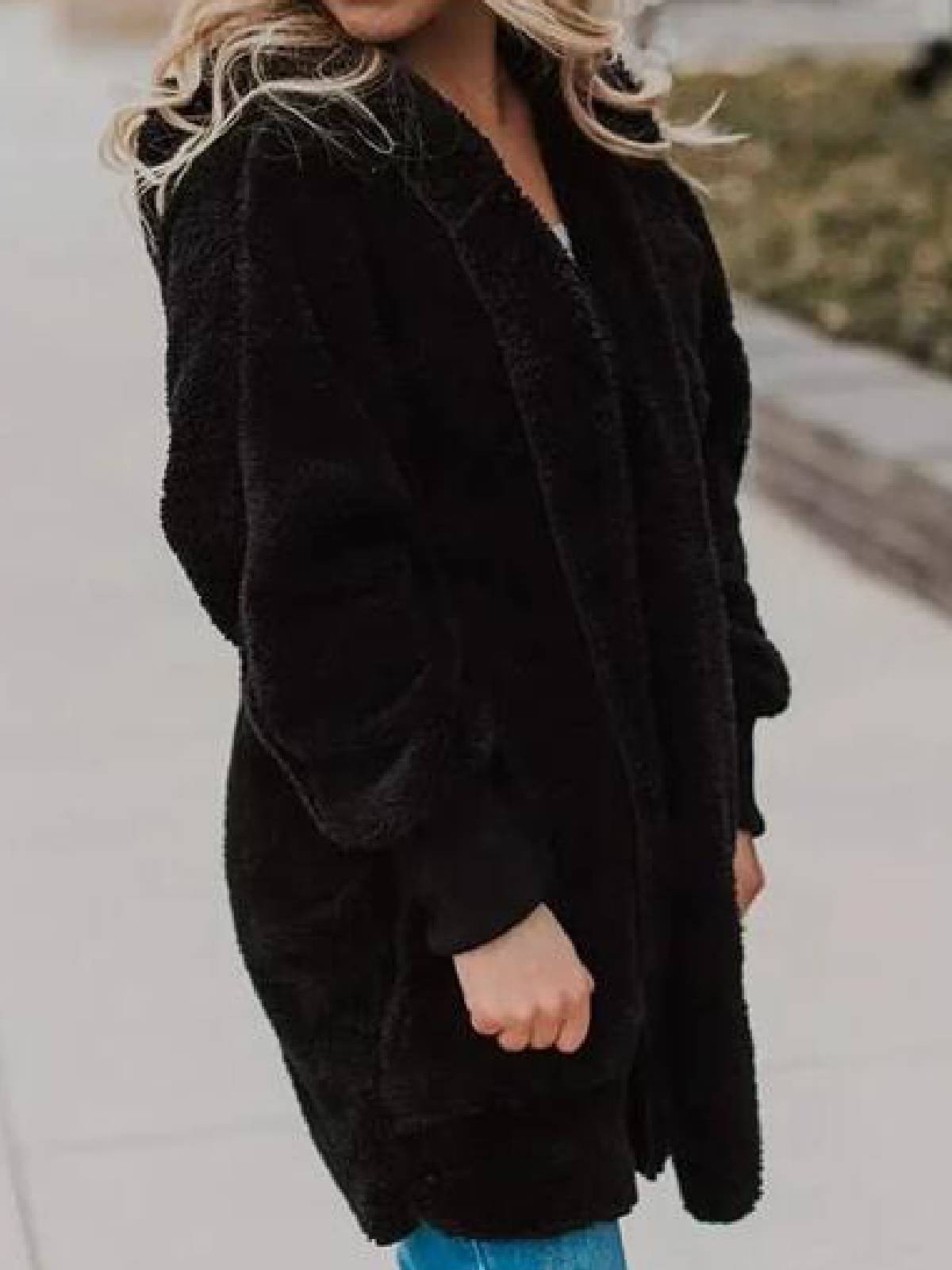 Long Sleeve Pockets Outerwear