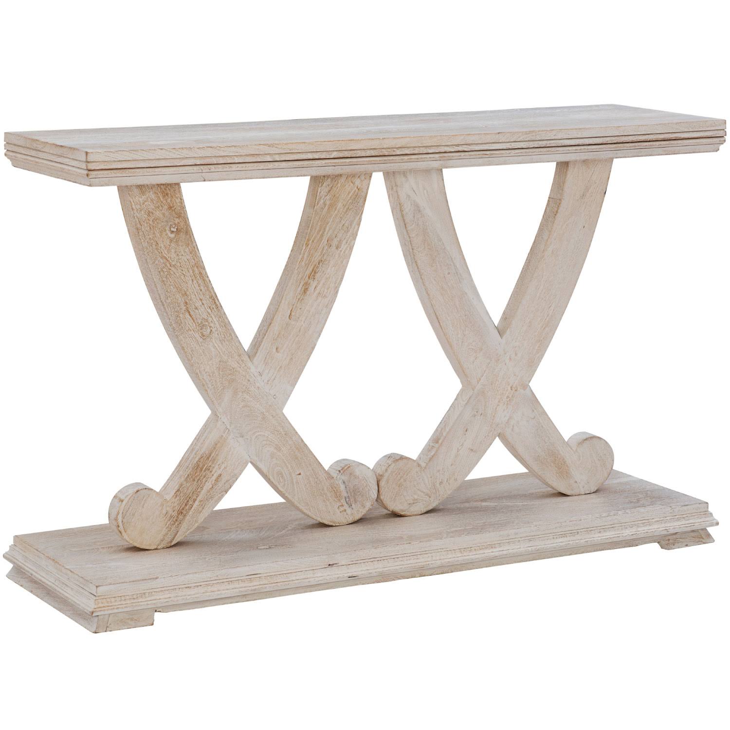 Powell Roesia Collection D1340A20 Console Table in Whitewash