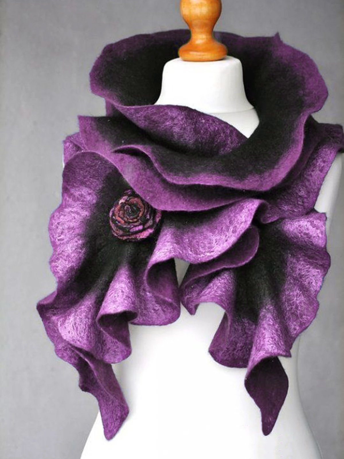 Blue Casual Cotton-Blend Ombre/tie-Dye Scarves & Shawls